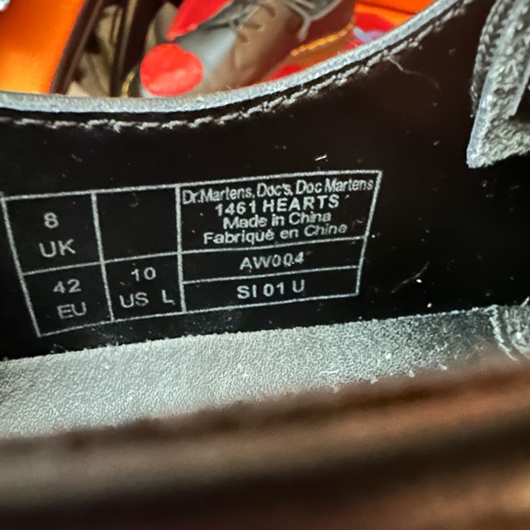 DR. MARTENS” 1461 “SEQUIN HEARTS” (BLACK / RED) 🇬🇧❤️ - Picture 9 of 10